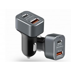 Dual pd 36w usb-c + QC 3.0 24w car charger for pad tablet phone 